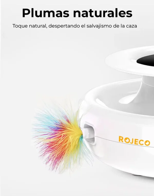 Juguete Inteligente 2 en 1 para Gatos y Perros – Pelota Interactiva con Plumas, 5 Modos de Juego Automático - Imagen 2